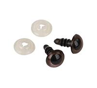 Yeux De Sécurité En Plastique 8mm Brun Foncé Avec Rondelles 10 Pièces