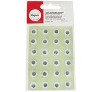 Rayher Yeux mobiles autocollants yeux de poupée plastique ø 10mm, 24pc, 69015000