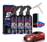 Rayhong Spray Coating Agent, 3 in 1 Ceramic Car Coating Spray, High Protection Quick Shiny Car Stuff Paint Restorer, Plastic Parts Refurbish Wax, Nano Protector Polishing Agent for All Car (3 PCS)