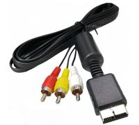 Rayibuir Câble AV PS1 PS2 PS3 1,8 m RCA composite audio vidéo plomb | Câble AV-RCA de rechange pour PlayStation 1, PS2 Slim et PS3 ; connecte la console à la TV pour les jeux rétro, 1,8 m