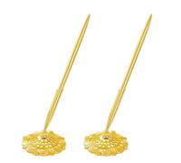 Rayibuir Lot de 2 porte-stylos ronds creux pour mariage, fiançailles, livre d'invités, Saint-Valentin (doré)