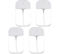 Rayibuir Lot de 4 flacons vaporisateurs transparents rechargeables de 50 ml - Flacons vaporisateurs carrés vides en plastique - Flacons de voyage portables pour cosmétiques