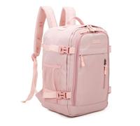 RAYKONG Sac à dos cabine Ryanair 40x20x25cm (20L) | Sac à dos de voyage avion imperméable | randonnée | École | Emploi | Rose