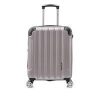 RAYKONG Valise Cabine 55x40x20cm (44L) Polycarbonate - avec Protection dans Les Coins - Serrure integrée - 20 Pouces - (RK04|Argent)