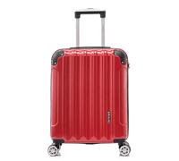 RAYKONG Valise Cabine 55x40x20cm (44L) Polycarbonate - avec Protection dans Les Coins - Serrure integrée - 20 Pouces - (RK04|Rouge)