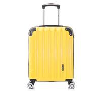 RAYKONG Valise Cabine 55x40x20cm (44L) Polycarbonate - avec Protection dans Les Coins - Serrure integrée - 20 Pouces - (RK04|Jaune)