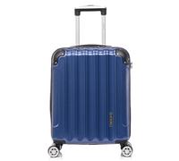 RAYKONG Valise Cabine 55x40x20cm (44L) Polycarbonate - avec Protection dans Les Coins - Serrure integrée - 20 Pouces - (RK04|Bleu Marine)