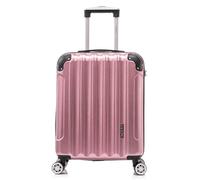 RAYKONG Valise Cabine 55x40x20cm (44L) Polycarbonate - avec Protection dans Les Coins - Serrure integrée - 20 Pouces - (RK04|Rose dorée)
