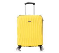 RAYKONG Valise Cabine ABS 55x40x20cm (44L) - Capacité Maximale - Petites valises de Voyage légères 20 Pouces - (RK03|Jaune)