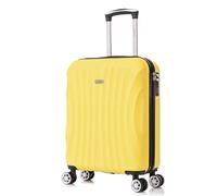 RAYKONG Valise Cabine ABS 55x40x20cm (44L) - Petites valises de Voyage légères 20 Pouces - (RK03|Jaune)