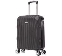 RAYKONG Valise Cabine ABS 55x40x20cm (44L) - Petites valises de Voyage légères 20 Pouces - (RK03|Noir)