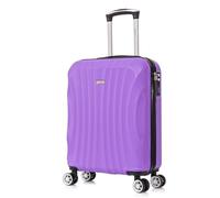 RAYKONG Valise Cabine ABS 55x40x20cm (44L) - Petites valises de Voyage légères 20 Pouces - (RK03|Violet)