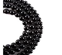 RayLineDo® Perles rondes naturelles en vrac pour fabrication de bijoux 8mm Onyx noir