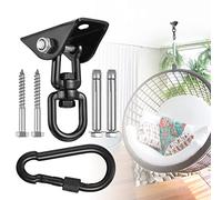 RayLove Crochet de Plafond pour Fauteuil Suspendu pivotant à 360 °, balançoire, Suspension, Crochet avec vis pour béton, Bois, Aire de Jeux, véranda, siège trapèze, Yoga