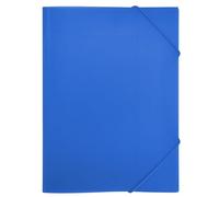 RAYLU PAPER - Classeur avec élastiques et rabats Format A4, dossiers de rangement pour documents, bureau et école, en polypropylène 100% recyclable (A4, Bleu)