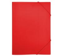 Raylu Paper - Chemise en Plastique A4, Fermeture Rabats à Élastiques, Pochette Plastique pour Rangement de Papiers Administratifs, Pour le Bureau, la Maison et l´École (A4, Rouge)