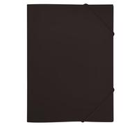 Raylu Paper - Chemise en Plastique A4, Fermeture Rabats à Élastiques, Pochette Plastique pour Rangement de Papiers Administratifs, Pour le Bureau, la Maison et l´École (A4, Noir)