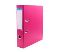 Raylu Paper Classeur à 2 anneaux avec levier et tranche de 7,5 cm, classeur de grande capacité pour 500 feuilles, avec étiquette interchangeable (rose)
