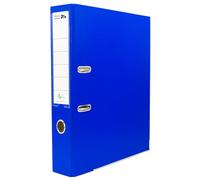 Raylu Paper Classeur à anneaux, dossier à tranche large 75 mm, classeurs de bureau à 2 anneaux avec levier d'ouverture douce et porte-cartes personnalisable (feuille, bleu)