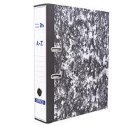 Raylu Paper Classeur à anneaux marbré, dossier à tranche large 75 mm, format folio, classeurs de bureau à 2 anneaux avec levier d'ouverture douce et tranche personnalisable.