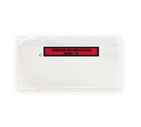 Raylu Paper® - Enveloppes de porte-documents adhésifs pour emballage liste d'expédition - Sacs pour porte-documents transparents avec fermeture automatique robuste - Pack de 1000 unités (taille DL)