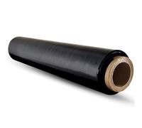 Raylu Paper - Film Noir Emballage et de Palettisation Industriel, Rouleau de Film Etirable Plastique Résistant à Haute Élasticité pour les Déménagements et Expéditions (Noir, 1 Unité)