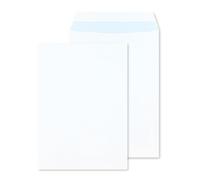 RAYLU PAPER - Lot de 10 enveloppes blanches en papier avec fermeture auto-adhésive pour envoi de documents, facile et rapide, 100 g/m² d'épaisseur