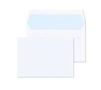 RAYLU PAPER - Lot de 10 enveloppes blanches en papier avec fermeture auto-adhésive pour envoi de documents et lettres, facile à sceller, 90 g/m² d'épaisseur (C5)