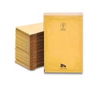 Raylu Paper - Lot de 100 Enveloppes Matelassées avec Fermeture Auto-Adhésive, Enveloppes Kraft à Bulles, pour Envoi de Documents, Lettres, Colis, Couleur Marron (100 Unités, 150 x 210 mm)