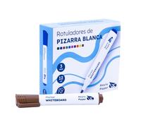Raylu Paper Lot de 12 Feutres Effaçables Marron pour Tableau Blanc, Pointe Ronde 3 mm, Effaçage à Sec, Non Toxiques, pour Tableau Blanc et Tableau Magnétique (Marron, 12 unités)