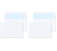RAYLU PAPER - Lot de 20 enveloppes blanches en papier avec fermeture auto-adhésive pour envoi de documents et lettres, facile à sceller, 90 g/m² d'épaisseur (Commerciale)