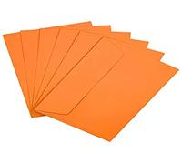 Raylu Paper - Lot de 20 Enveloppes Colorées avec Fermeture Adhésive, Enveloppes de Couleur pour Lettres, Cartes Postales, Faire-Parts, Carte de Voeux, Taille C6: 114 x 162 mm (Orange)