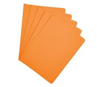 Raylu Paper - Lot de 25 Sous Chemises Cartonnées pour Documents, avec Fentes pour Ajouter des Attaches, Sous Dossiers en Papier Cartonné Épais de 200 g, Couleurs Vives (Orange, A4)