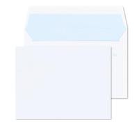 RAYLU PAPER - Lot de 250 enveloppes blanches en papier avec fermeture auto-adhésive pour envoi de documents et lettres, facile à sceller, 90 g/m² d'épaisseur