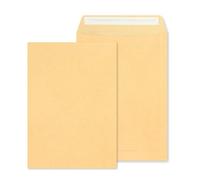 RAYLU PAPER - Lot de 250 grandes enveloppes kraft en papier avec fermeture auto-adhésive pour envoi de documents, scellées faciles et rapides, 90 g/m² d'épaisseur (B4)