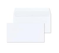 RAYLU PAPER - Lot de 500 enveloppes blanches en papier avec fermeture auto-adhésive pour envoi de documents et lettres, facile à sceller, 90 g/m² d'épaisseur