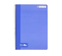 RAYLU PAPER Lot de 6 carnets A4 à spirales avec couverture rigide, 80 feuilles de 90 g, couleurs vives pour notes, études, bureau et université (bleu clair, Horizontal)