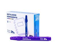 Raylu Paper Marqueur Permanent 2 mm, Feutre Indélébile Résistant à l’Eau, Séchage Rapide et Longue Durée pour Papier, Plastique, Métal et Textile (12, violet)