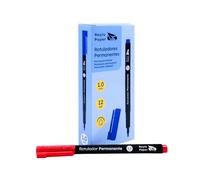 Raylu Paper Marqueurs permanents à pointe fine 1 mm, marqueur permanent rouge à séchage rapide, résistant à l'eau et à la décoloration, pour bureau, école et usage professionnel (rouge, 1 mm)