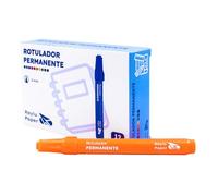 RAYLU PAPER Marqueurs permanents avec pointe de 2 mm, marqueur permanent résistant à l'eau et à la décoloration à séchage rapide, idéal pour papier, carton, plastique, métal et tissu (12, orange)