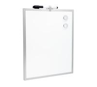 Raylu Paper - Petit Tableau Magnétique Mural Blanc, Cadre Aluminium, Tableau Blanc Effaçable à Sec avec Feutre Effaçable Noir et Effaceur, Aimant, 4 Coussinets Adhéshifs de Montage Mural (35 x 28 cm)