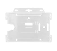 Raylu Paper - Porte Badge Transparent Horizontal, Étui Porte Carte Rigide, Porte Badge Tour du Cou de Protection pour Cartes, Adapté pour tout Événement, Salon, Entreprise (54 x 85 mm)