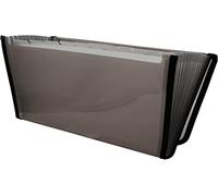 Raylu Paper - Porte Documents A4 en Accordéon pour Documents, Trieur 12 Compartiments en Plastique Translucide avec Séparateurs, Rangement Papiers, Fermeture Élastique (Gris)