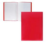 Raylu Paper - Porte-Vues à Pochettes Transparente, Porte-Documents pour Papiers Administratifs, Dessins, Partitions ou Cours, pour l'École, le Bureau ou la Maison (A4, 20 Pochettes, Rouge)