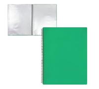 Raylu Paper - Porte-Vues à Spirales, Porte Documents avec Pochettes Transparentes A4, Protège-Document Opaque, Robuste et Coloré, pour le Bureau, l'École ou la Maison (30 Pochettes, Vert)