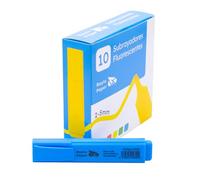 Raylu Paper Surligneurs Fluo Bleu avec Pointe Biseautée, Pack de 10 Highlighter Trait 2-5 mm, Surligneurs pour Organisation (Bleu, 10 pcs)