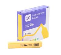 Raylu Paper Surligneurs Fluo Jaune Pastel avec Pointe Biseautée, Pack de 10 Highlighter Trait 2-5 mm, Surligneurs pour Organisation (Jaune Pastel, 10 pcs)