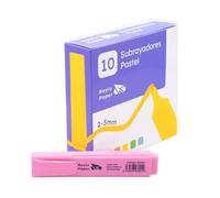 Raylu Paper Surligneurs Fluo Rose Pastel avec Pointe Biseautée, Pack de 10 Highlighter Trait 2-5 mm, Surligneurs pour Organisation (Rose Pastel, 10 pcs)