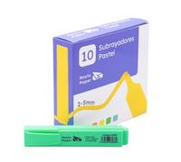 Raylu Paper Surligneurs Fluo Vert Pastel avec Pointe Biseautée, Pack de 10 Highlighter Trait 2-5 mm, Surligneurs pour Organisation (Vert Pastel, 10 pcs)