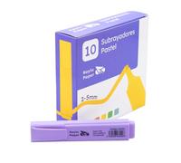 Raylu Paper Surligneurs Fluo Violet Pastel avec Pointe Biseautée, Pack de 10 Highlighter Trait 2-5 mm, Surligneurs pour Organisation (Violet Pastel, 10 pcs)